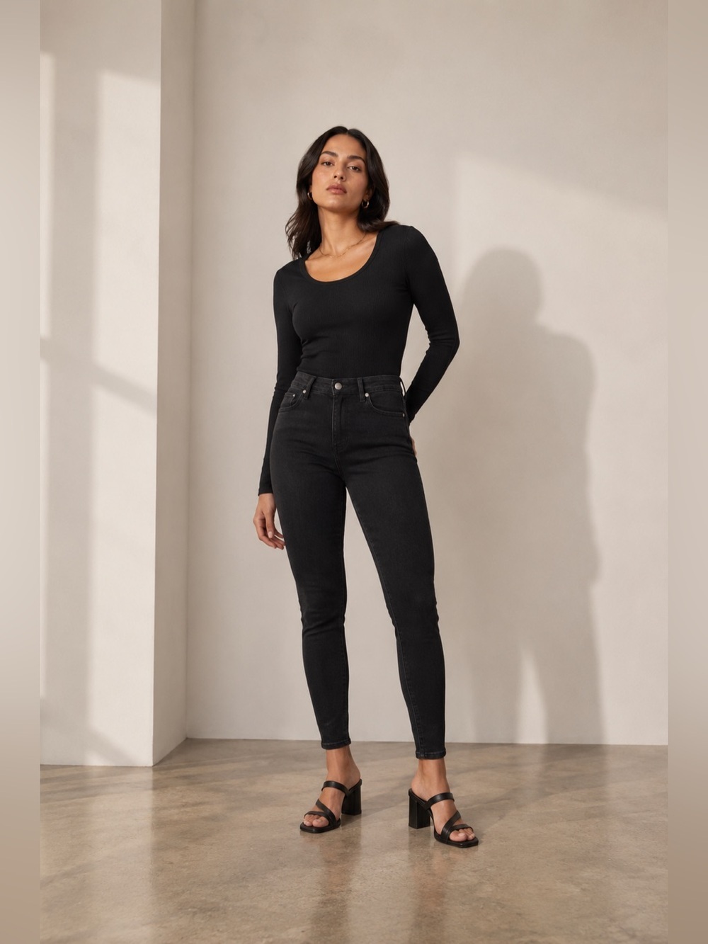 Everlane Curvy Way High Skinny Jeans Women’s Size 28 High Rise Denim